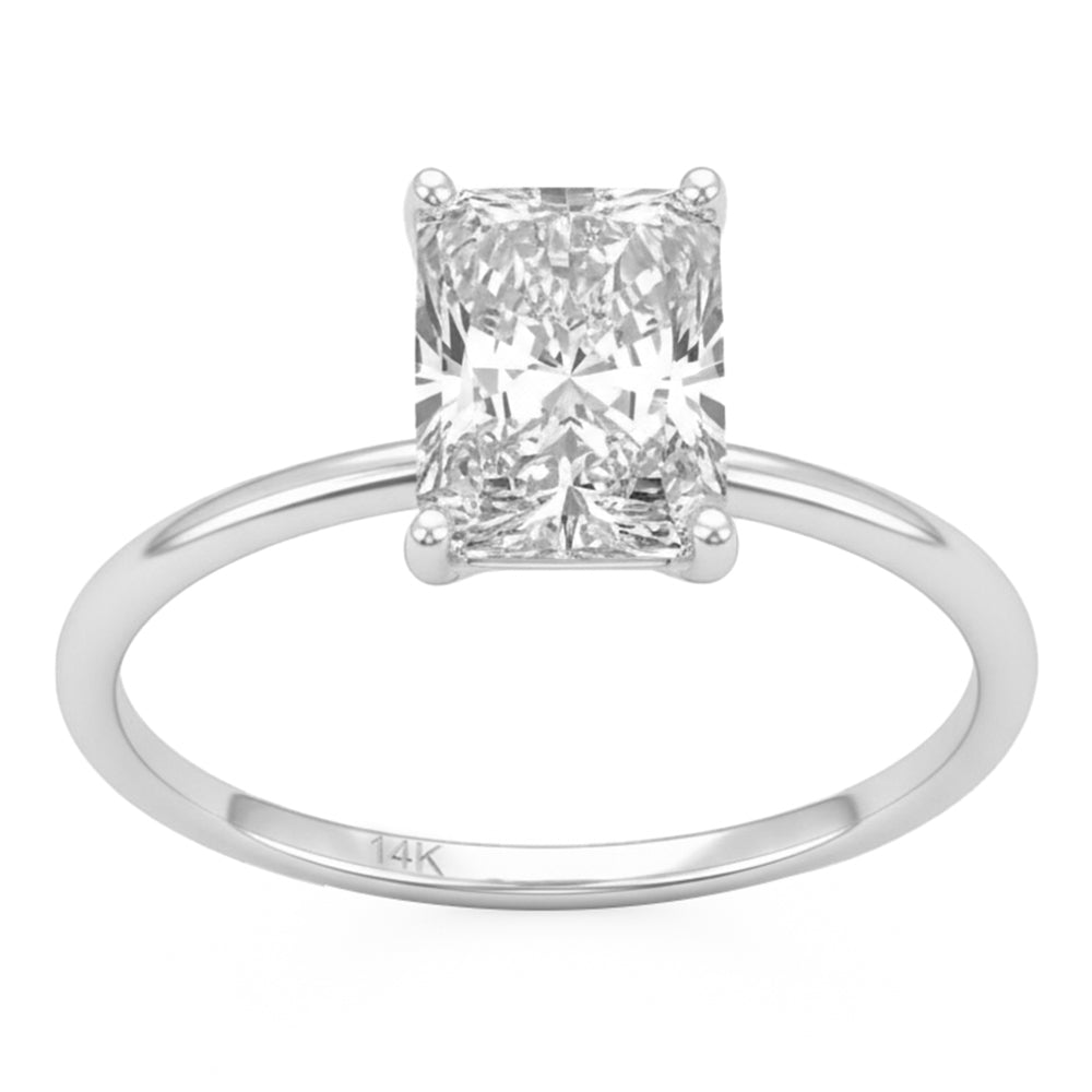 2.01ct 14K White Gold  Diamond Ring Size 6.5