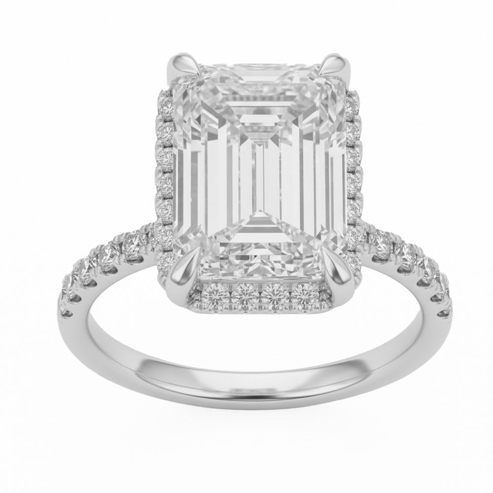 6.52ct 14K White Gold  Diamond Ring Size 6.5
