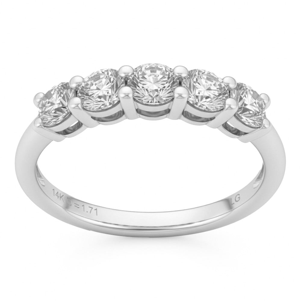 .97ct 14K White Gold  Diamond Ring Size 6.5