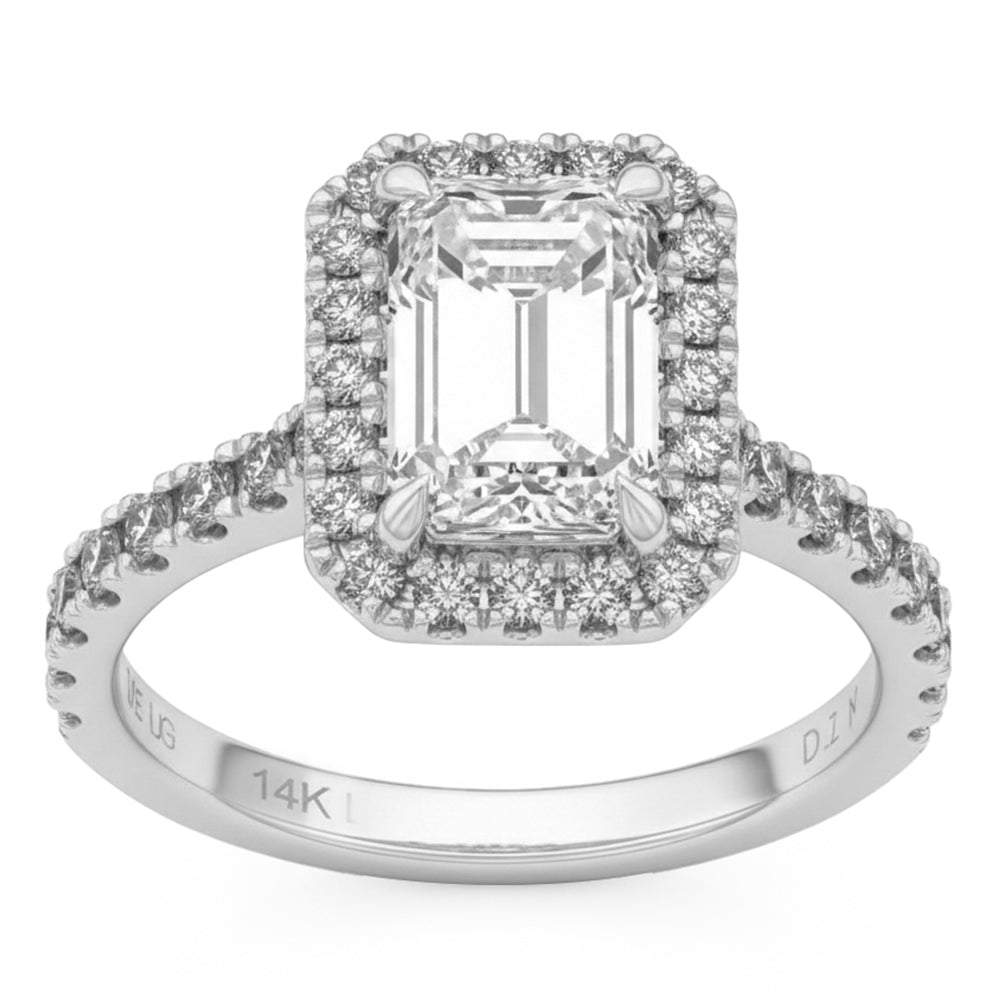 2.59ct 14K White Gold  Diamond Ring Size 6.5