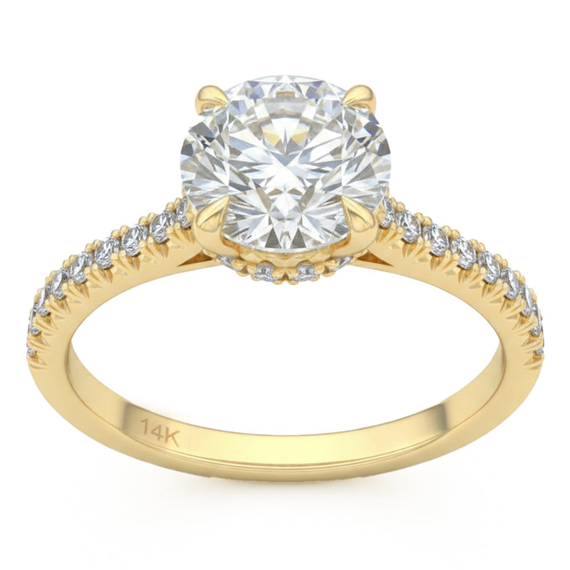 2.41ct 14K Yellow Gold Lab Grown Diamond Ring Size 6.5