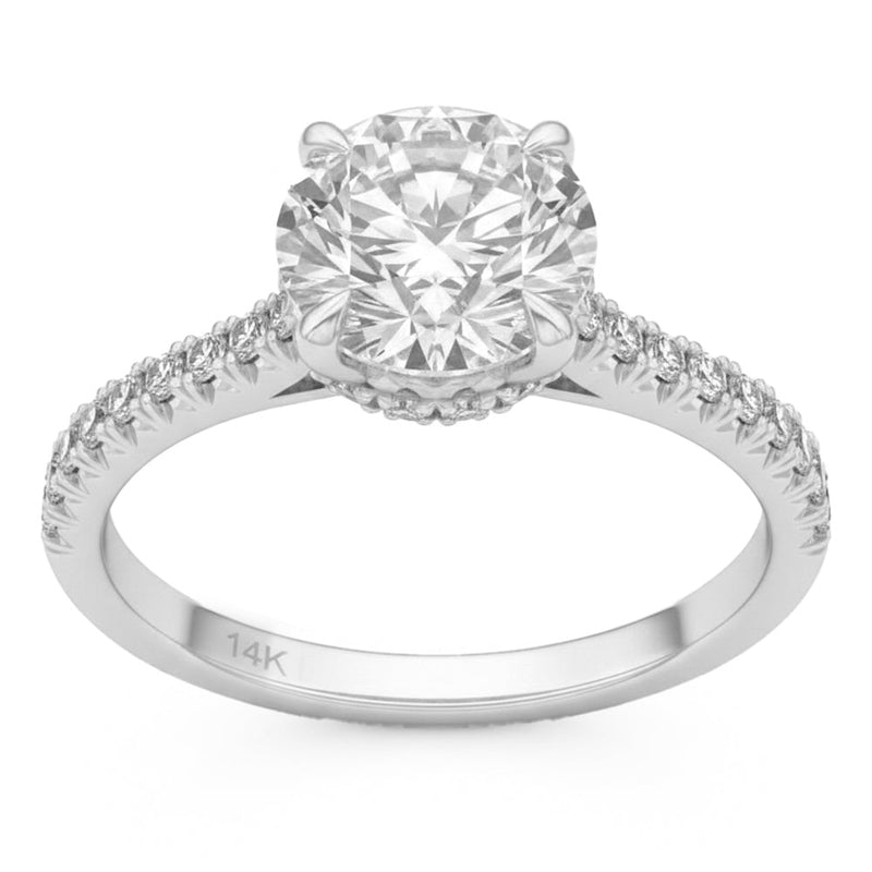 2.41ct 14K White Gold Lab Grown Diamond Ring Size 6.5