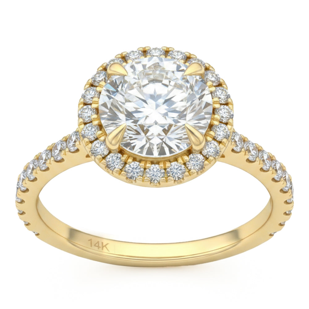 2.61ct 14K Yellow Gold  Diamond Ring Size 6.5