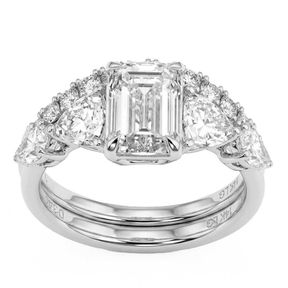 3.61ct 14K White Gold  Diamond Ring Size 6.5