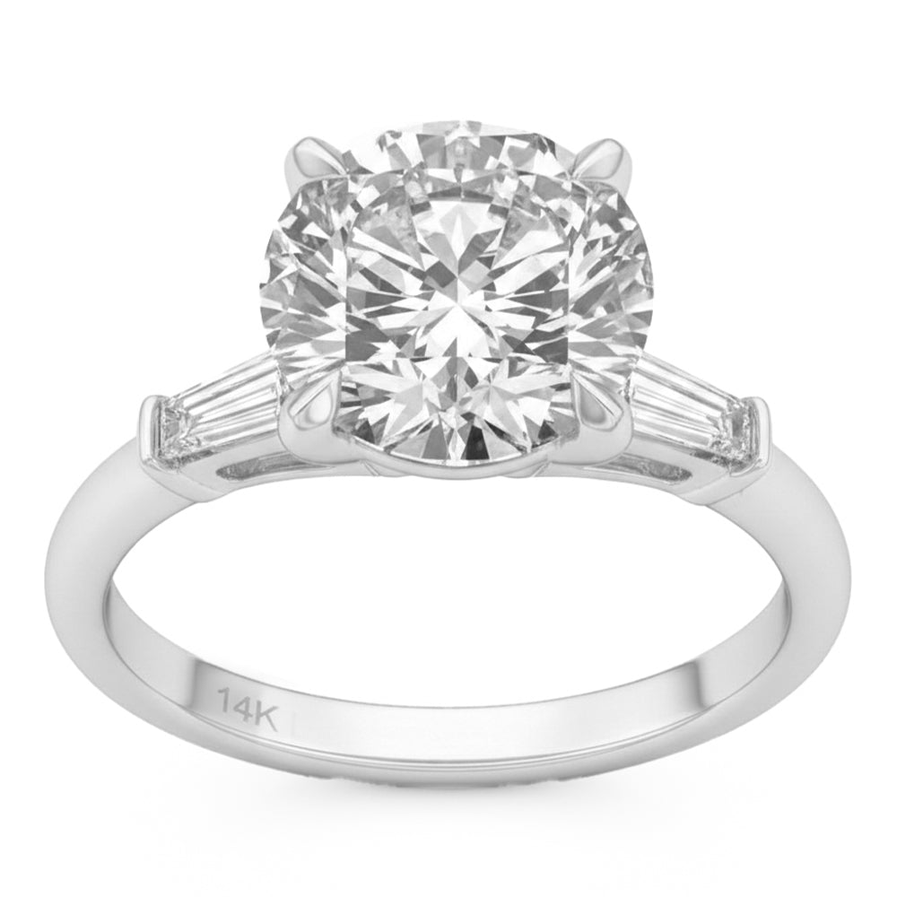 3.35ct 14K White Gold  Diamond Ring Size 6.5