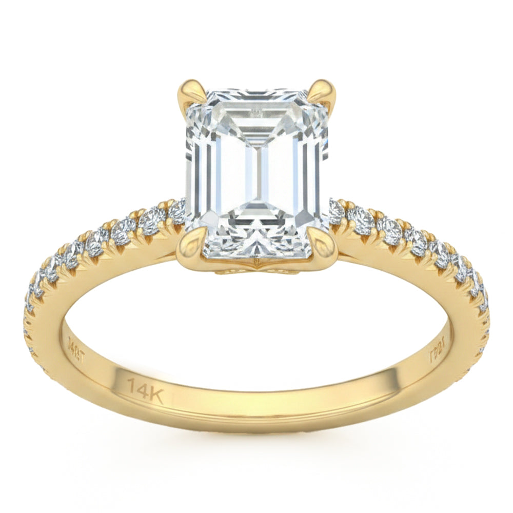 2.38ct 14K Yellow Gold  Diamond Ring Size 6.5