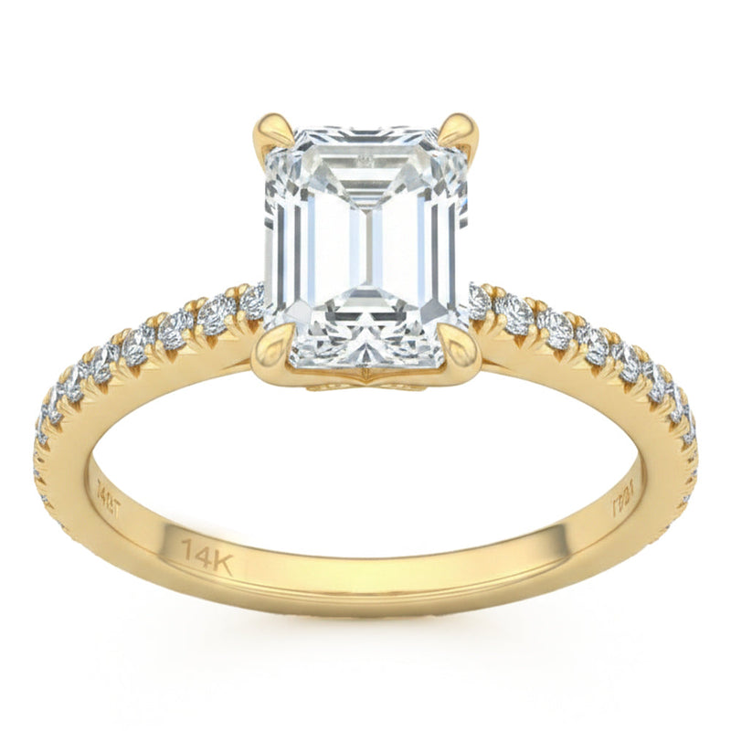 2.38ct 14K Yellow Gold Lab Grown Diamond Ring Size 6.5