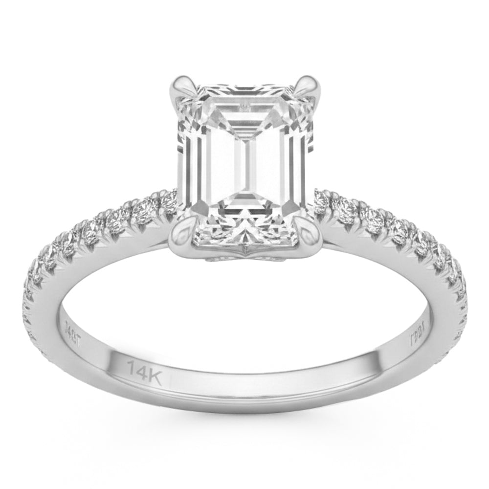 2.38ct 14K White Gold  Diamond Ring Size 6.5