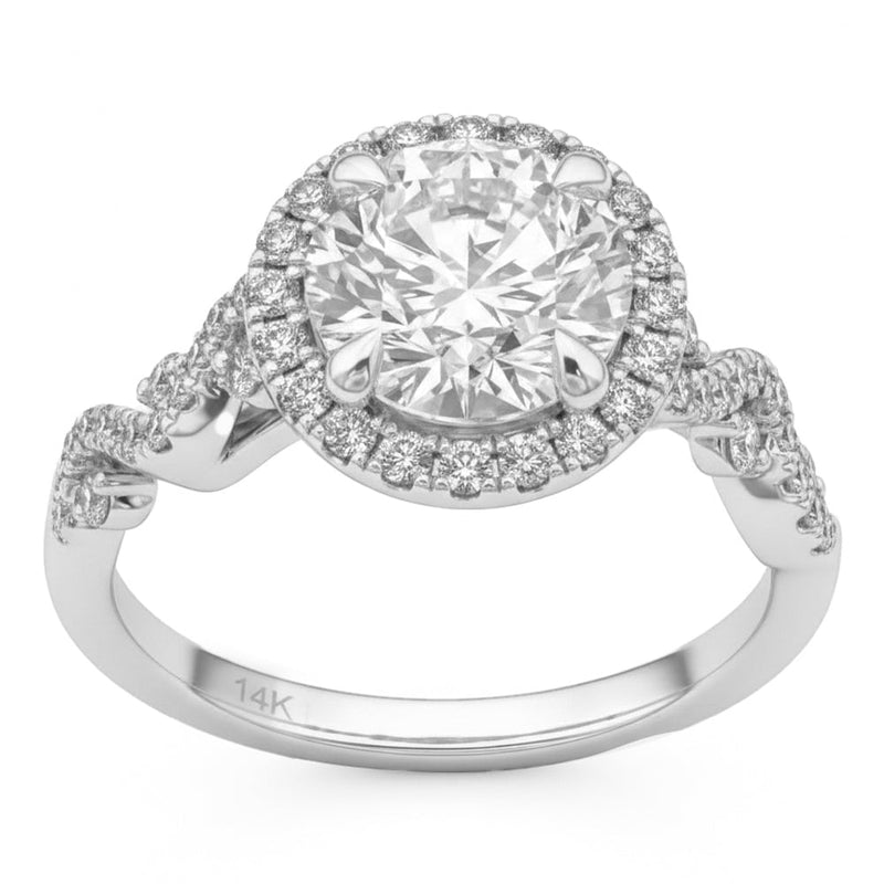 3.45ct 14K White Gold Lab Grown Diamond Ring Size 6.5