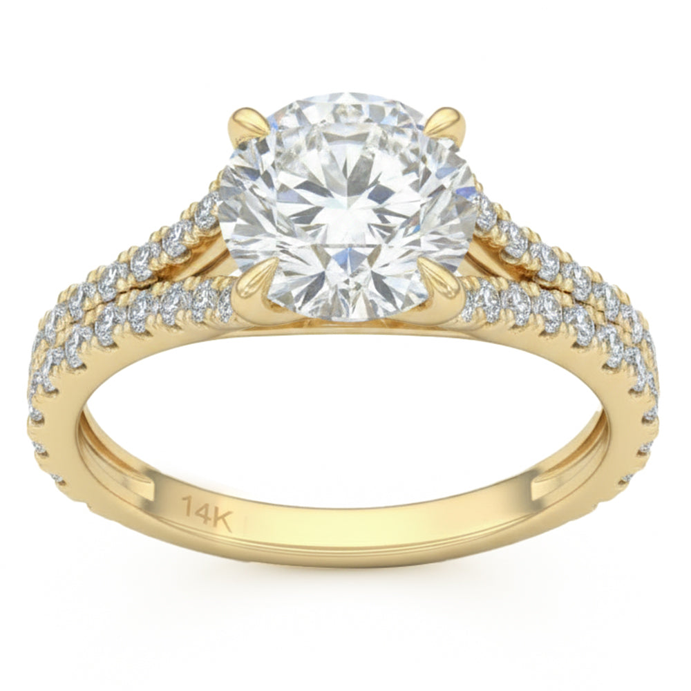 2.55ct 14K Yellow Gold  Diamond Ring Size 6.5