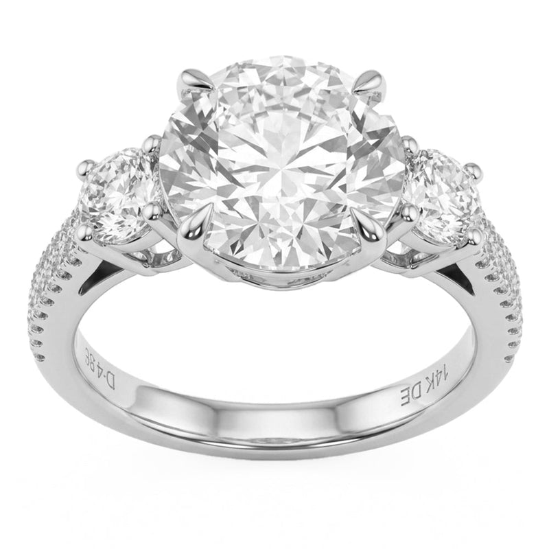 4.89ct 14K White Gold Lab Grown Diamond Ring Size 6.5