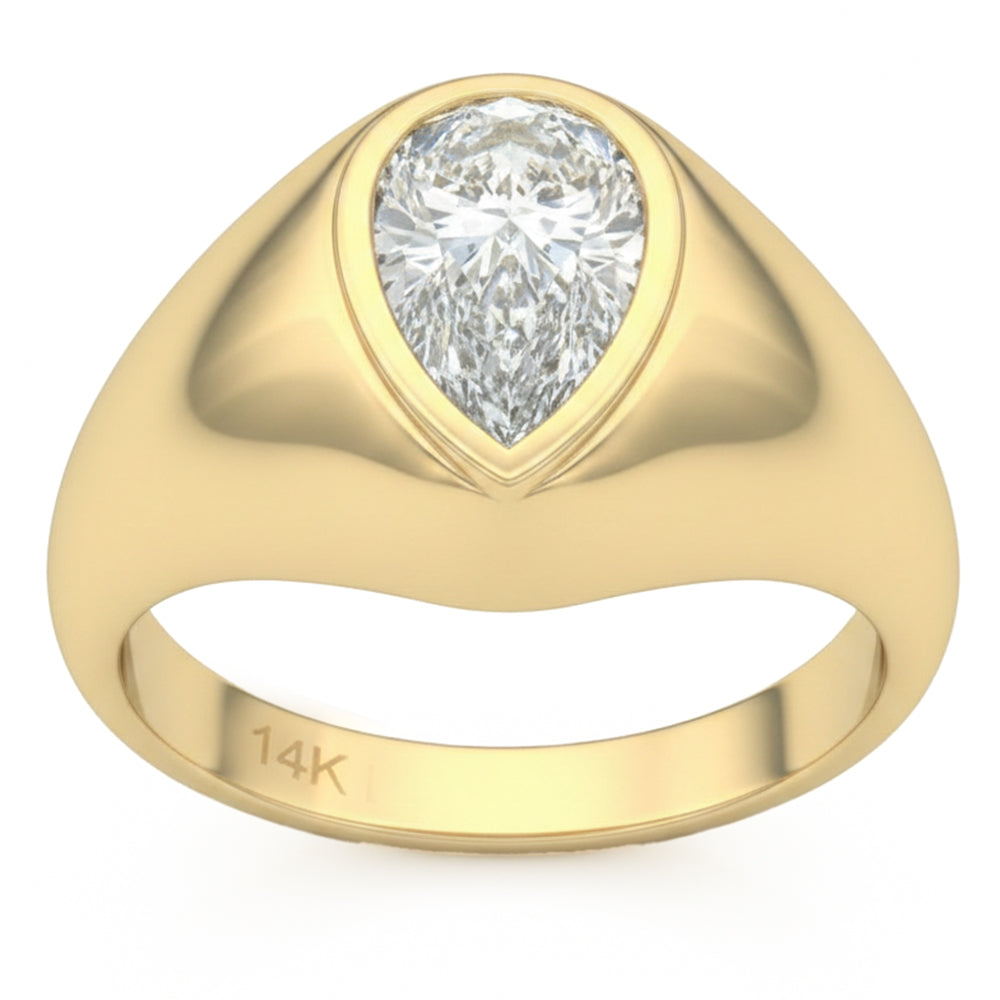 2.05ct 14K Yellow Gold  Diamond Ring Size 6.5