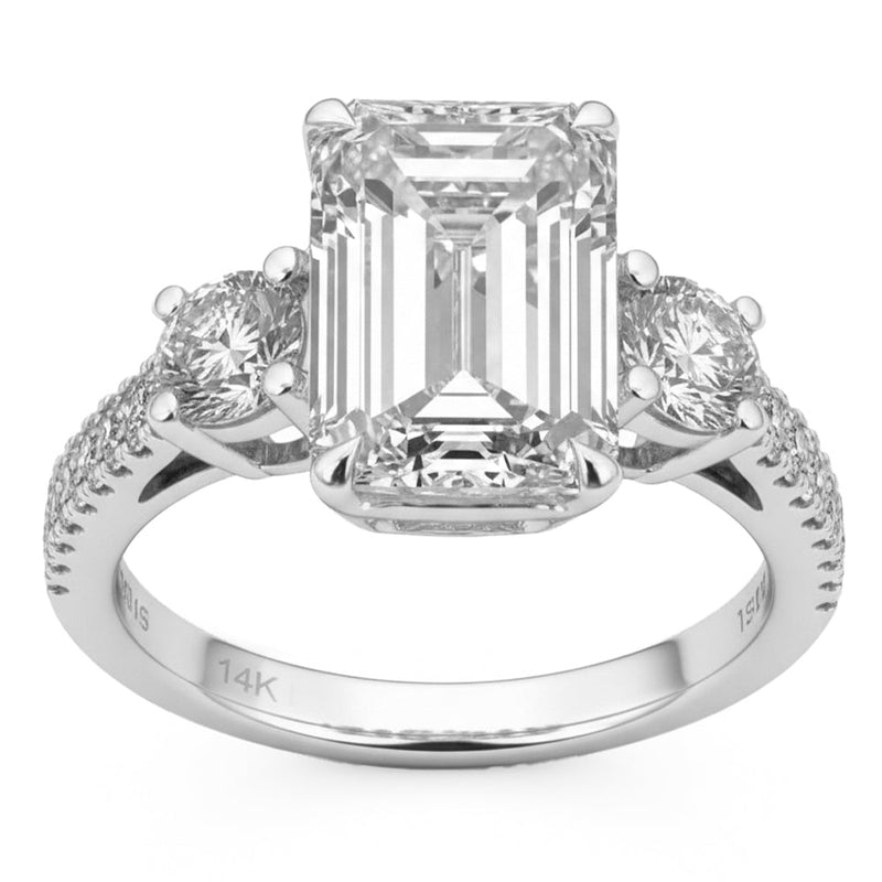 4.89ct 14K White Gold Lab Grown Diamond Ring Size 6.5