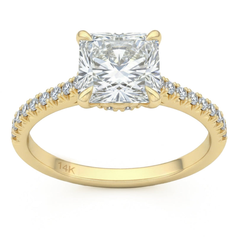2.38ct 14K Yellow Gold Lab Grown Diamond Ring Size 6.5
