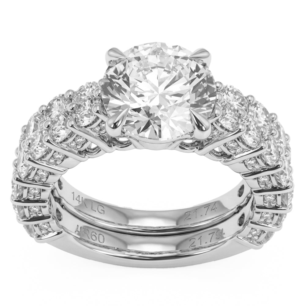 6.41ct 14K White Gold  Diamond Ring Size 6.5