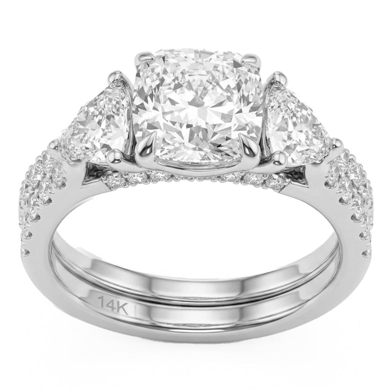 3.55ct 14K White Gold Lab Grown Diamond Ring Size 6.5