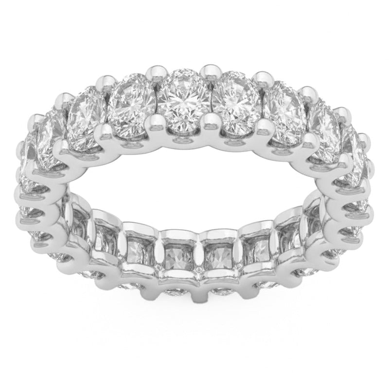 3.73ct 14K White Gold Lab Grown Diamond Ring Size 6.5