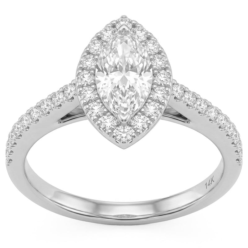 1.5ct 14K White Gold Lab Grown Diamond Ring Size 6.5