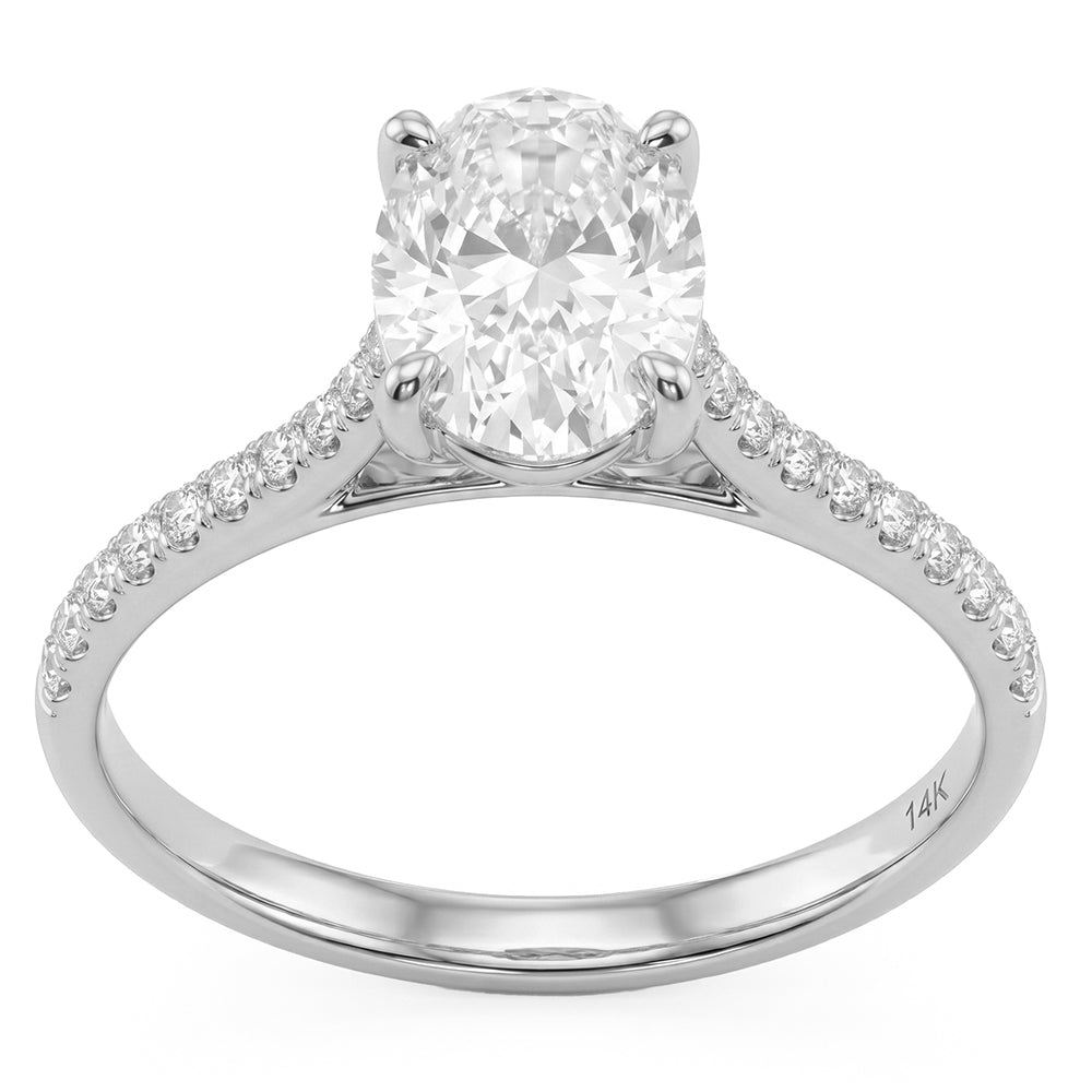 4.53ct 14K White Gold  Diamond Ring Size 6.5