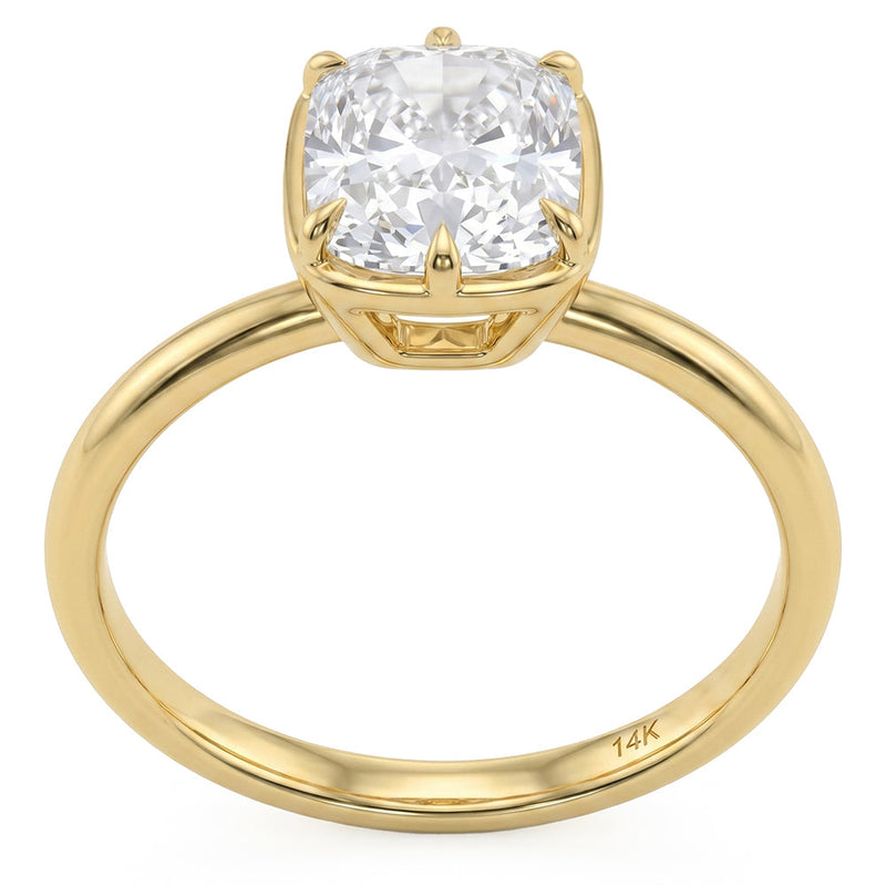 2.03ct 14K Yellow Gold Lab Grown Diamond Ring Size 6.5