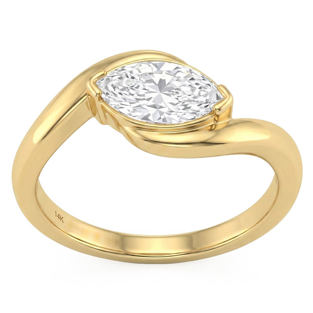 1.03ct 14K White Gold  Diamond Ring Size 6.5