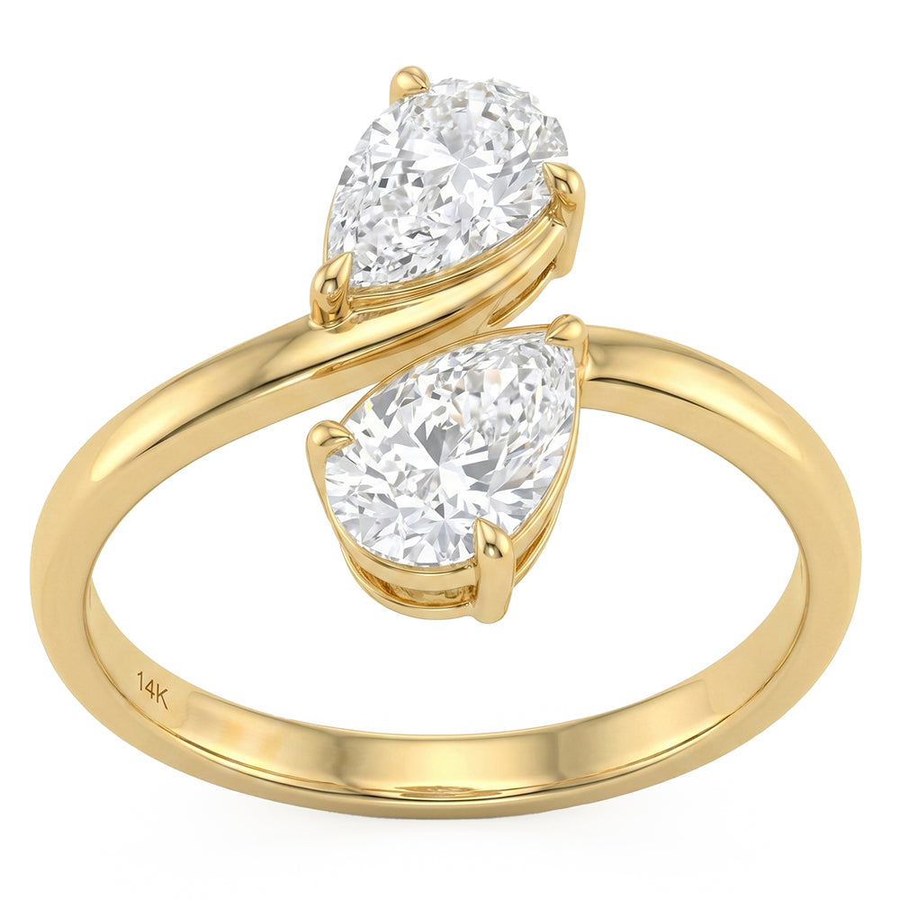 2.06ct 14K Yellow Gold  Diamond Ring Size 6.5
