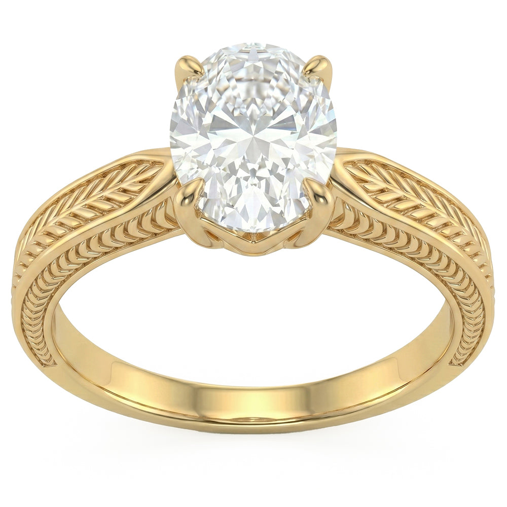 1.52ct 14K Yellow Gold  Diamond Ring Size 6.5