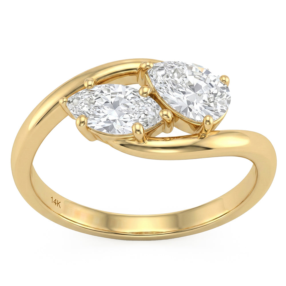 1.04ct 14K Yellow Gold  Diamond Ring Size 6.5