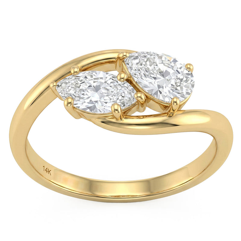 1.04ct 14K Yellow Gold Lab Grown Diamond Ring Size 6.5