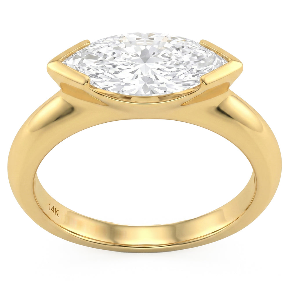 2.03ct 14K Yellow Gold  Diamond Ring Size 6.5