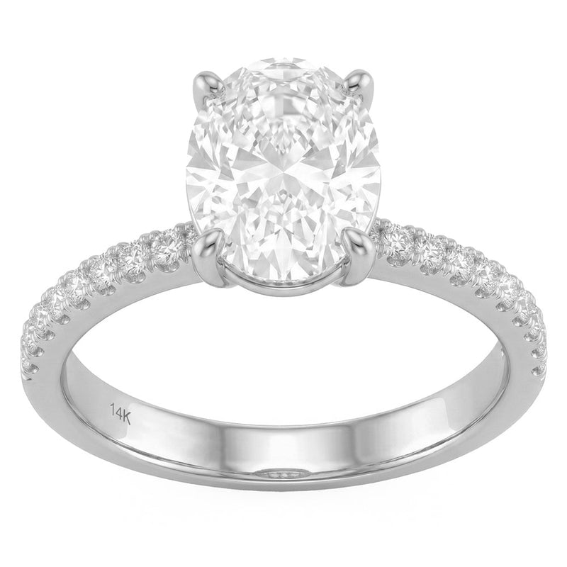 1.63ct 14K White Gold Lab Grown Diamond Ring Size 6.5