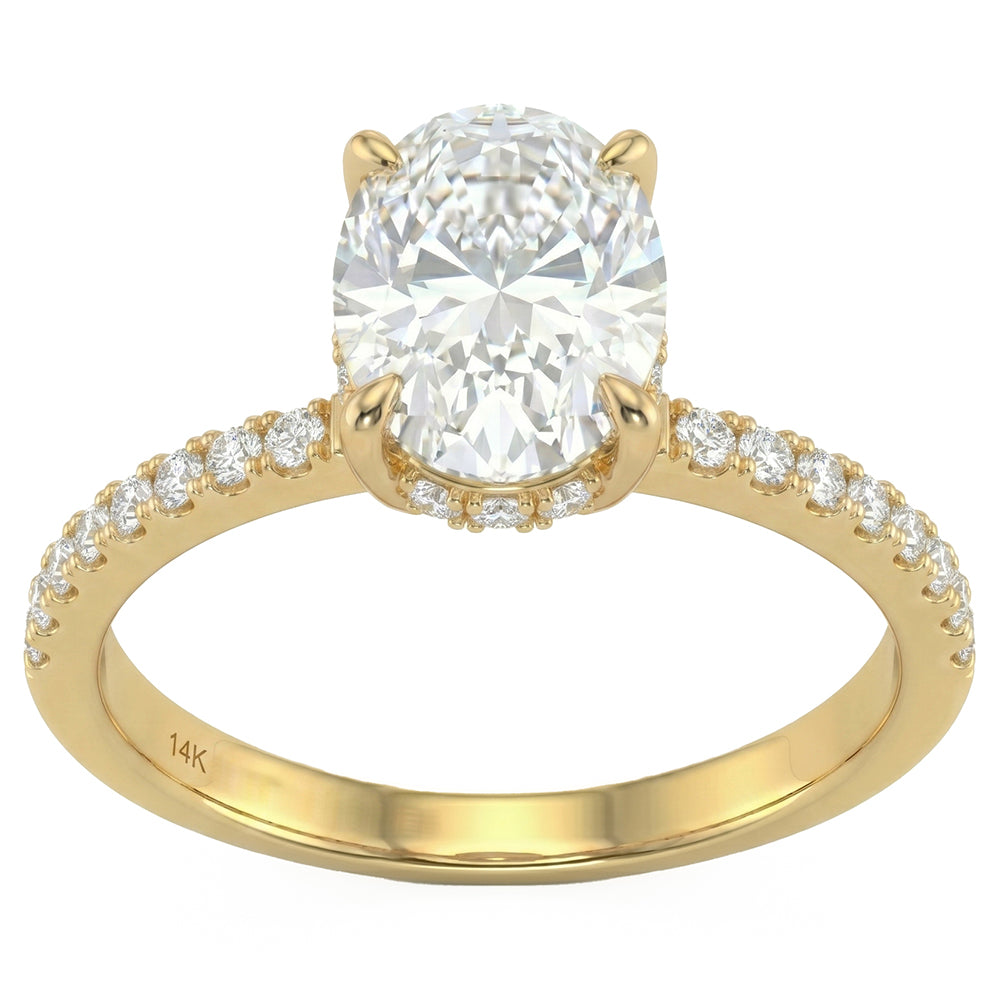 2.32ct 14K Yellow Gold  Diamond Ring Size 6.5