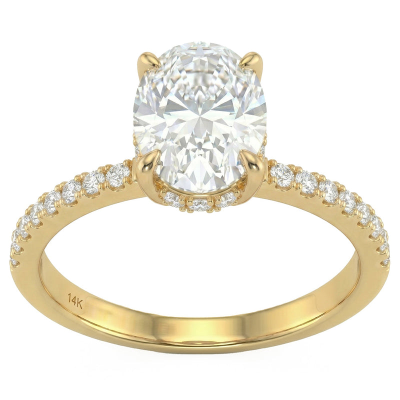 2.32ct 14K Yellow Gold Lab Grown Diamond Ring Size 6.5