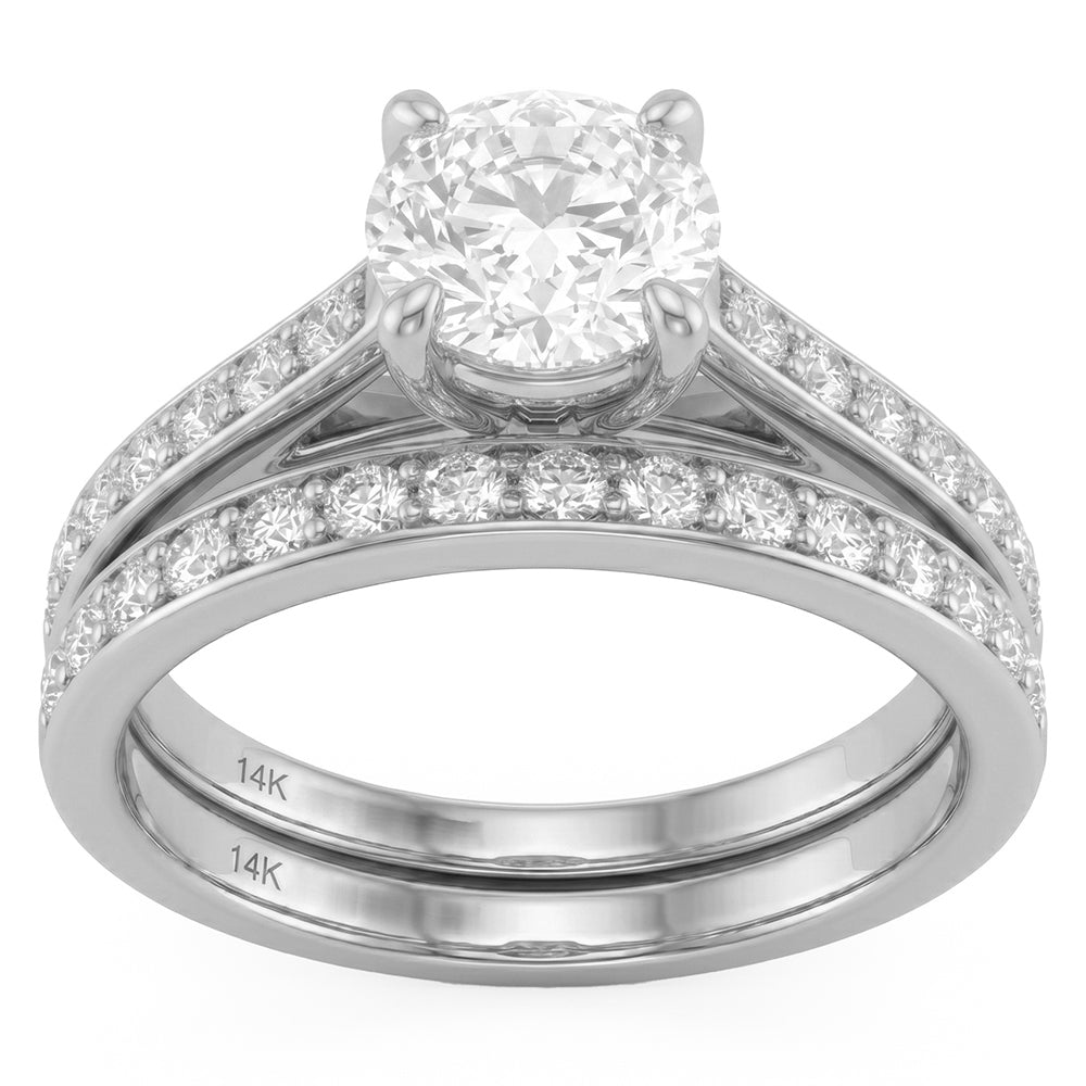 1.77ct 14K White Gold  Diamond Ring Size 6.5