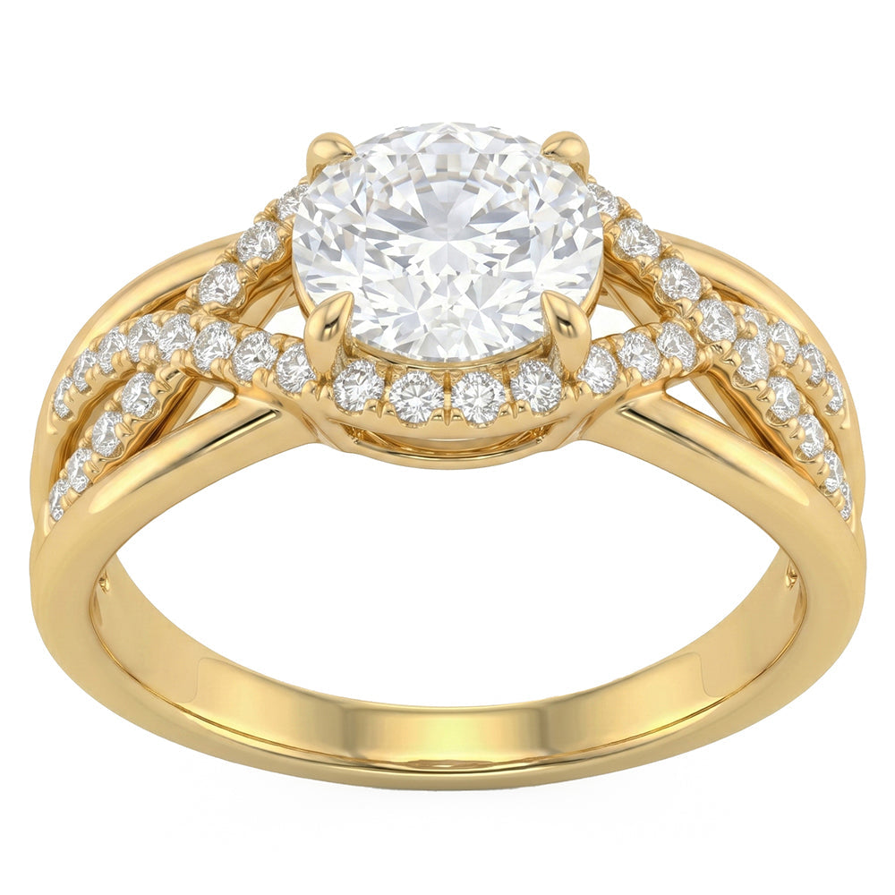 1.61ct 14K Yellow Gold  Diamond Ring Size 6.5