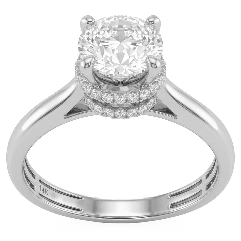 2.2ct 14K White Gold Lab Grown Diamond Ring Size 6.5