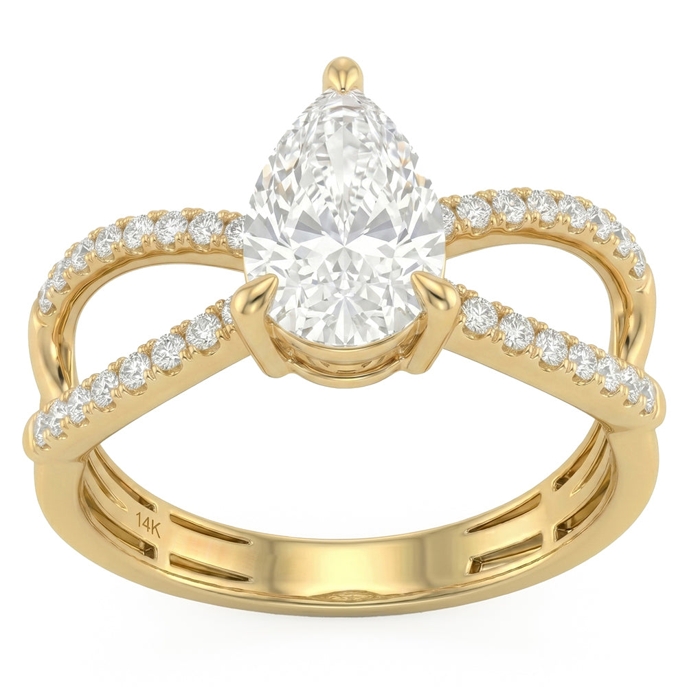 1.31ct 14K Yellow Gold  Diamond Ring Size 6.5