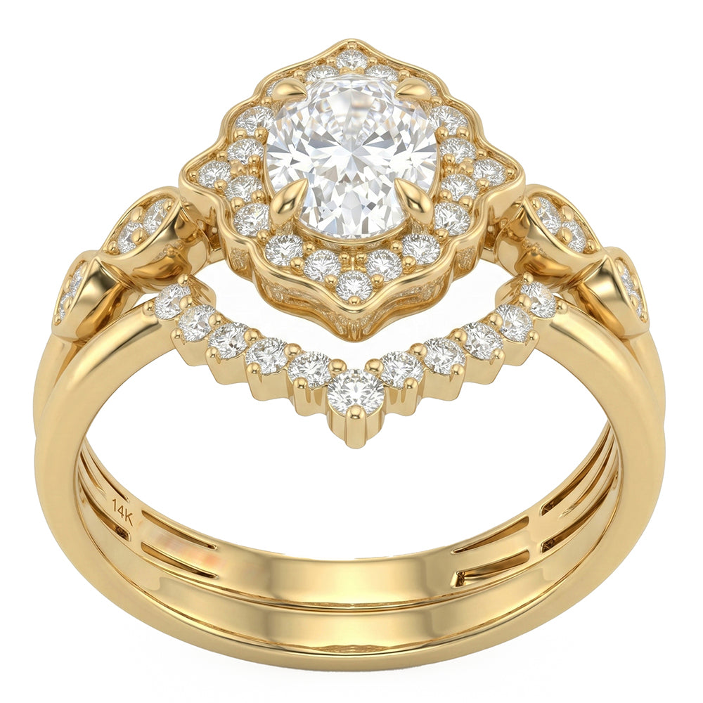 1.48ct 14K Yellow Gold  Diamond Ring Size 6.5