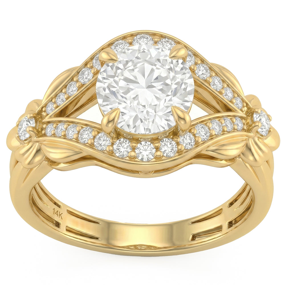 1.53ct 14K Yellow Gold  Diamond Ring Size 6.5