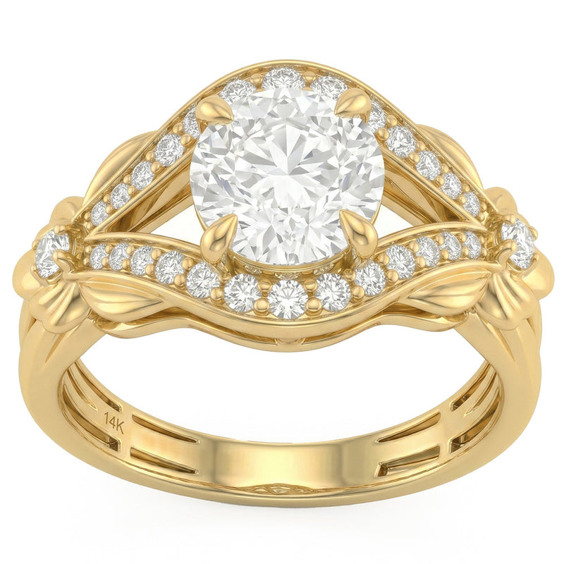 1.53ct 14K Yellow Gold Lab Grown Diamond Ring Size 6.5