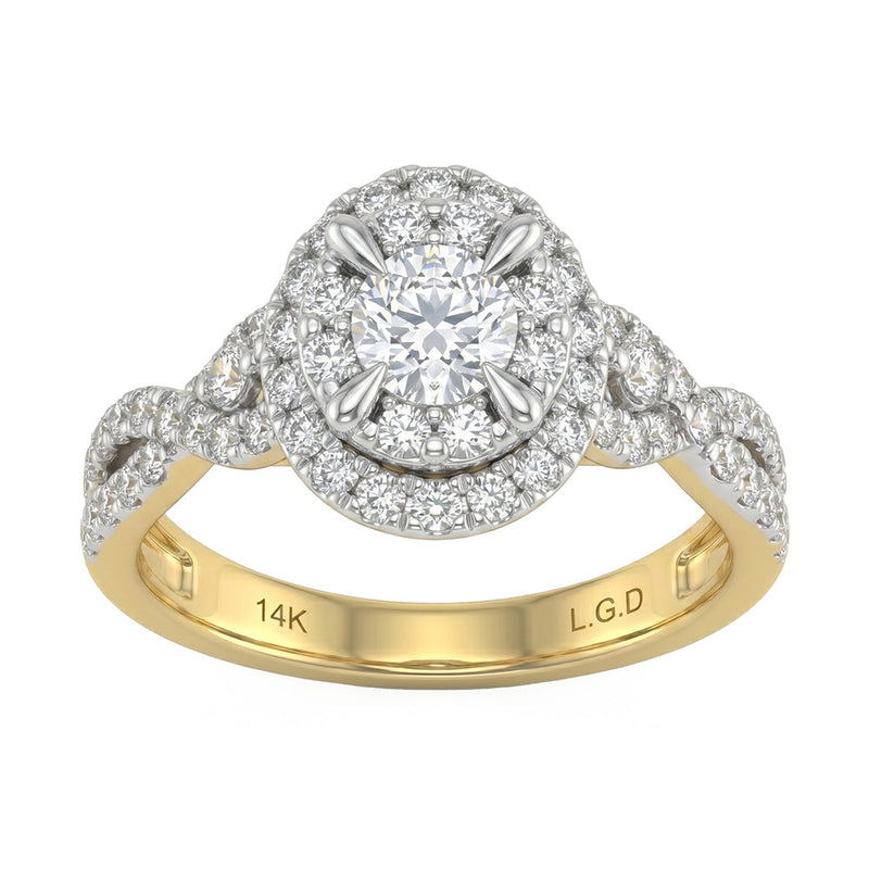 1.02ct 14K Yellow Gold Lab Grown Diamond Ring Size 6.5