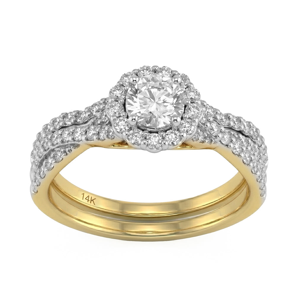 0.99ct 14K Yellow Gold  Diamond Ring Size 6.5