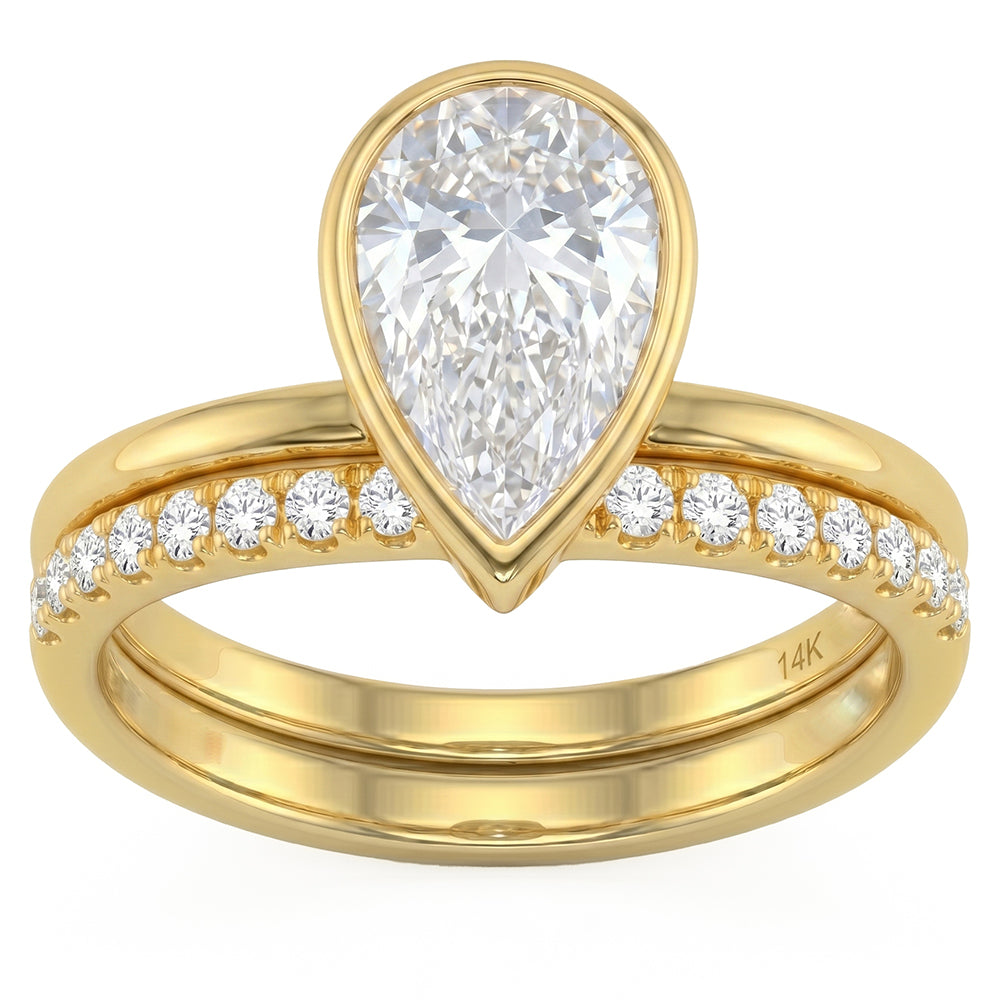 3.4ct 14K White Gold  Diamond Ring Size 6.5