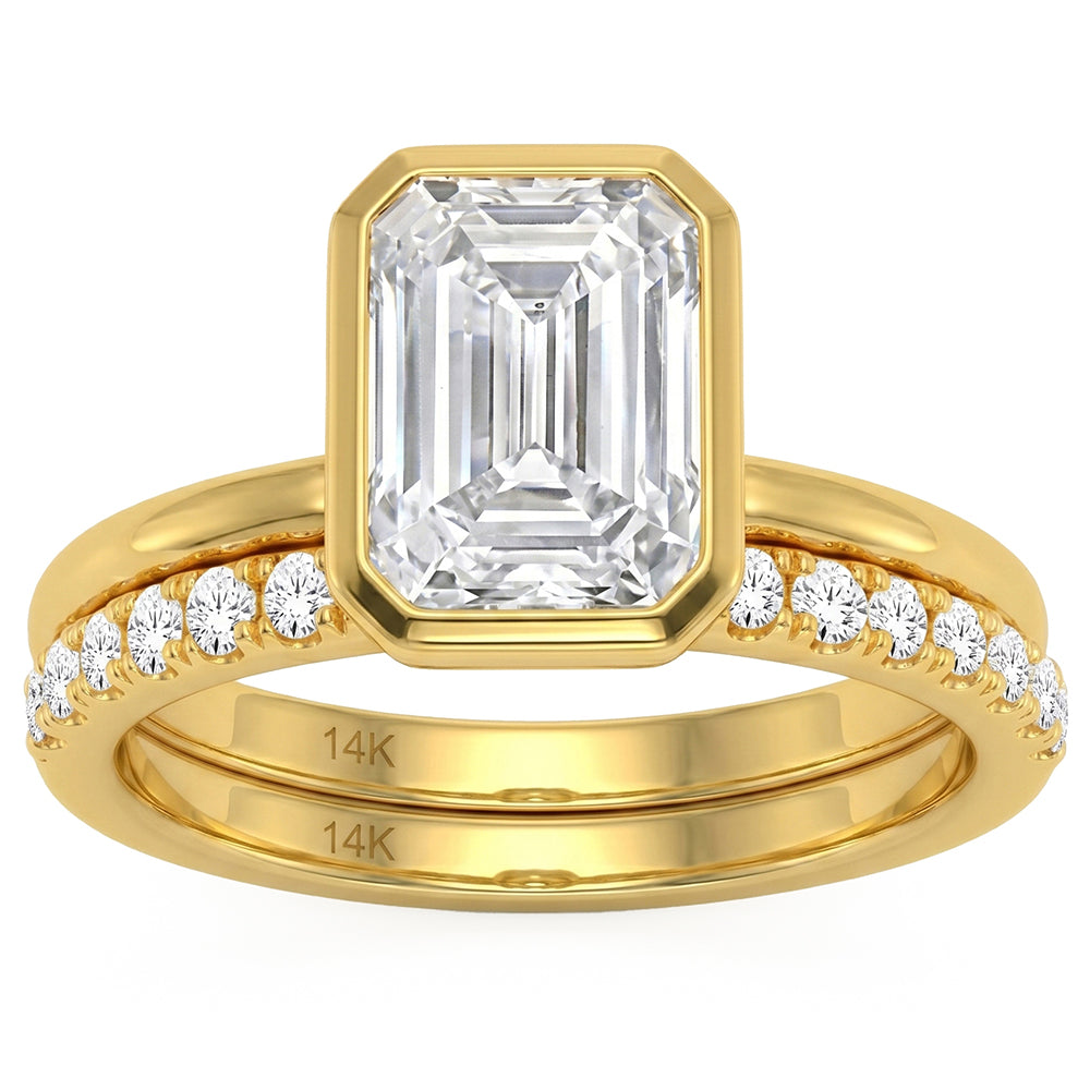 3.4ct 14K White Gold  Diamond Ring Size 6.5