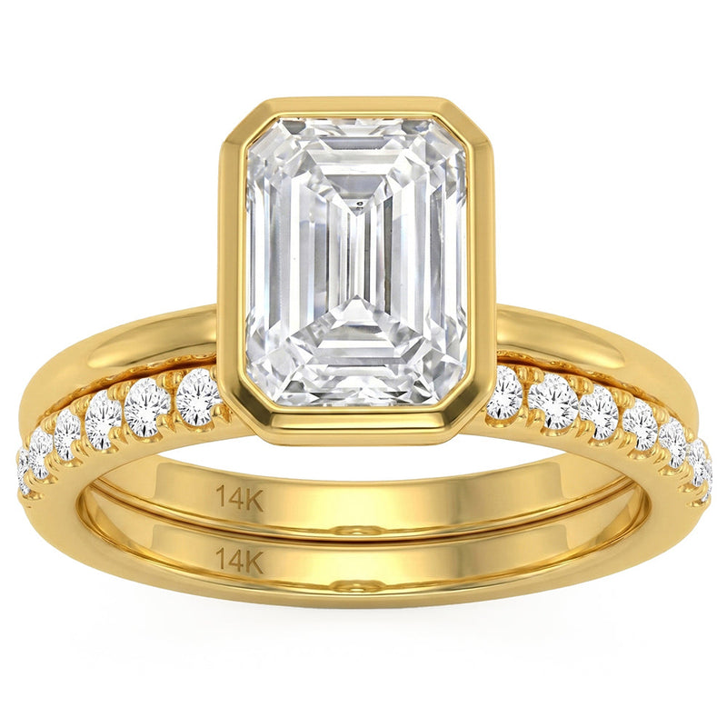 3.4ct 14K White Gold Lab Grown Diamond Ring Size 6.5