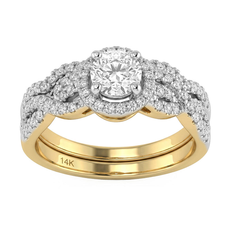 0.96ct 14K Yellow Gold Lab Grown Diamond Ring Size 6.5