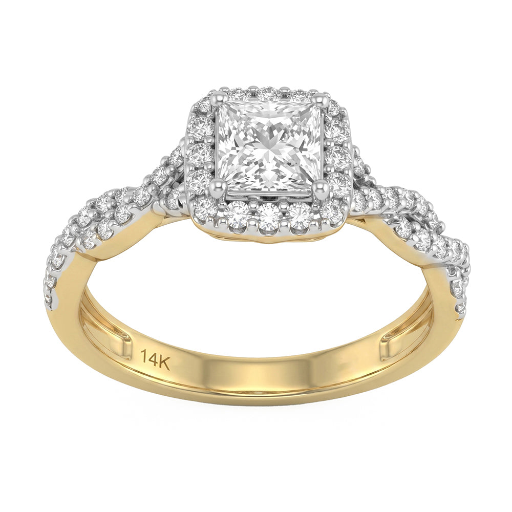 1.15ct 14K Yellow Gold  Diamond Ring Size 6.5