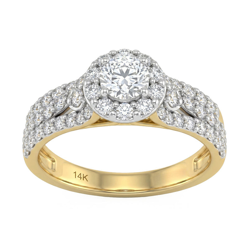 1.29ct 14K Yellow Gold Lab Grown Diamond Ring Size 6.5