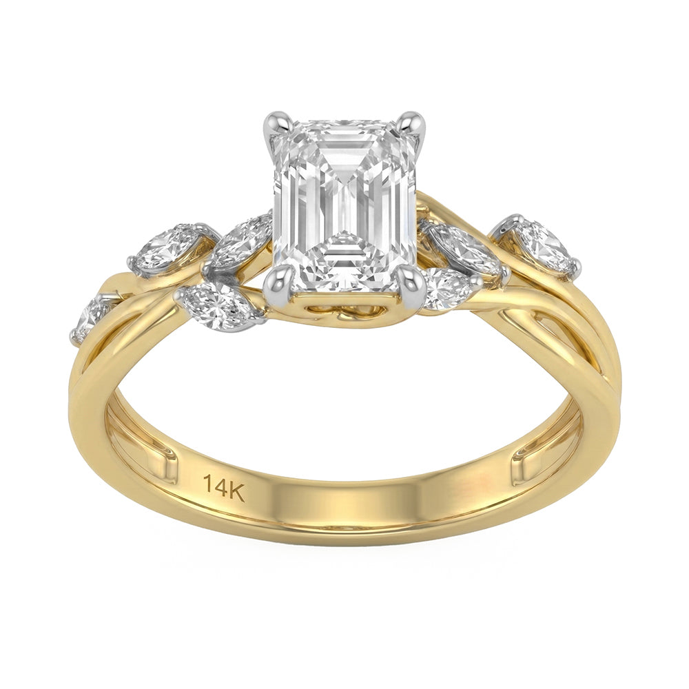 1.29ct 14K Yellow Gold  Diamond Ring Size 6.5