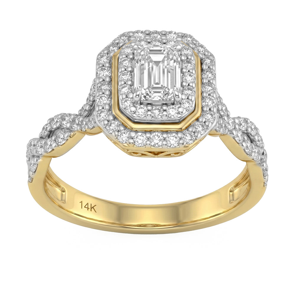 1.18ct 14K Yellow Gold  Diamond Ring Size 6.5